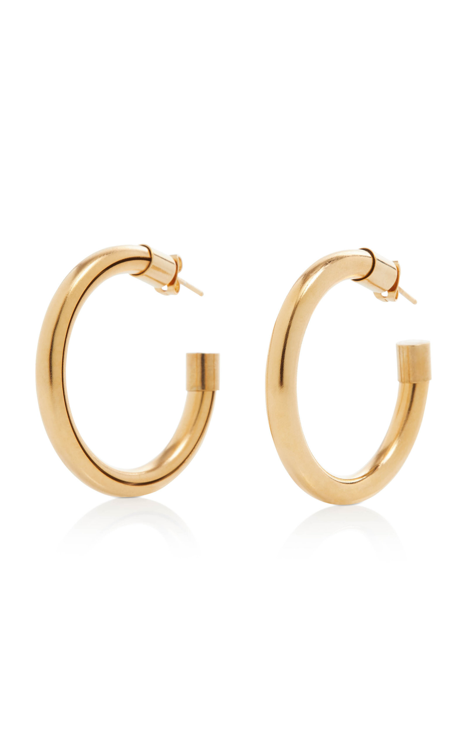Brandon Maxwell Gold-Tone Metal Hoop Earrings | Moda Operandi (Global)