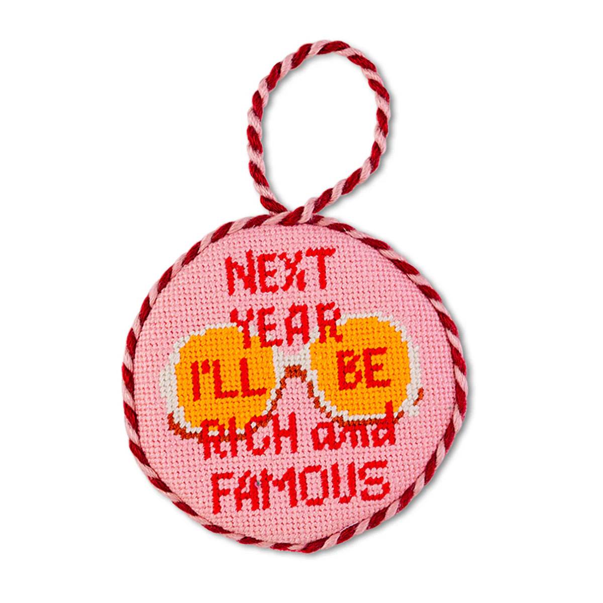 Furbish Studio Needlepoint Ornament - Rich And Famous | Furbish Studio