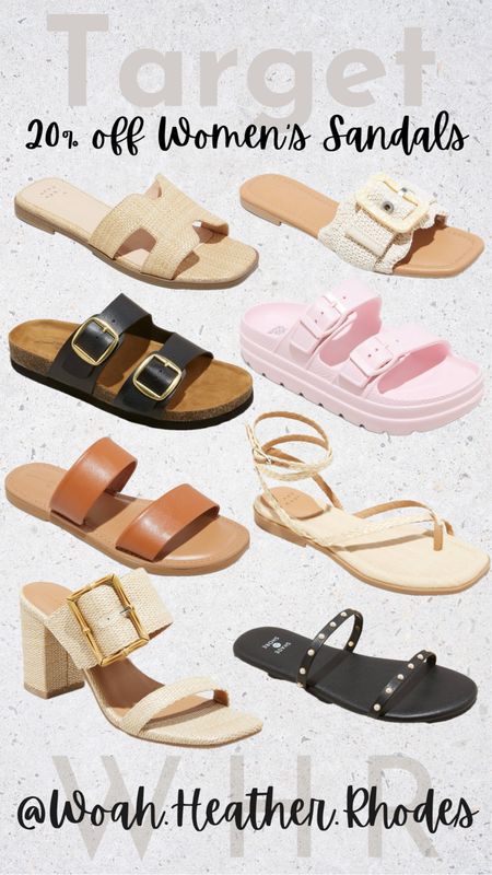 Women's sandals 20% off at Target! #target #targetstyle #shoesale #womensshoes #sandals #springfashion

#LTKsalealert #LTKshoecrush