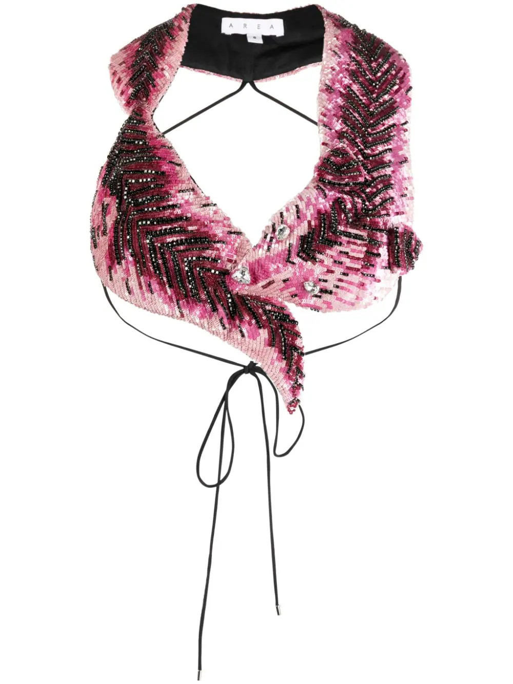 AREA Fox paillette-embellished Top - Farfetch | Farfetch Global