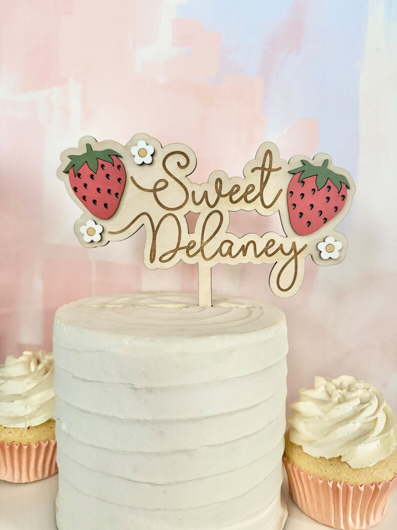 Sweet One Birthday Cake Topper Customized With Name, First Birthday Decor, 3D Wood Cake Topper, S... | Etsy (US)