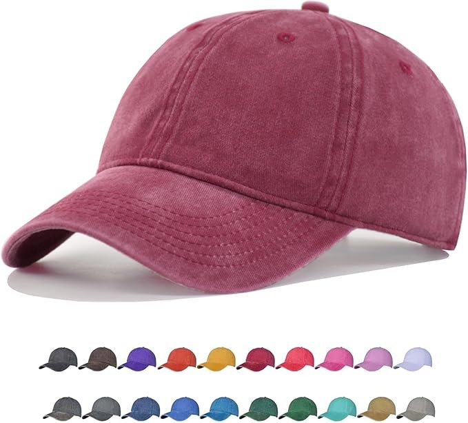 TSSGBL Vintage Cotton Washed Baseball Caps Unstructured Low Profile Adjustable Distressed Dad Hat... | Amazon (US)