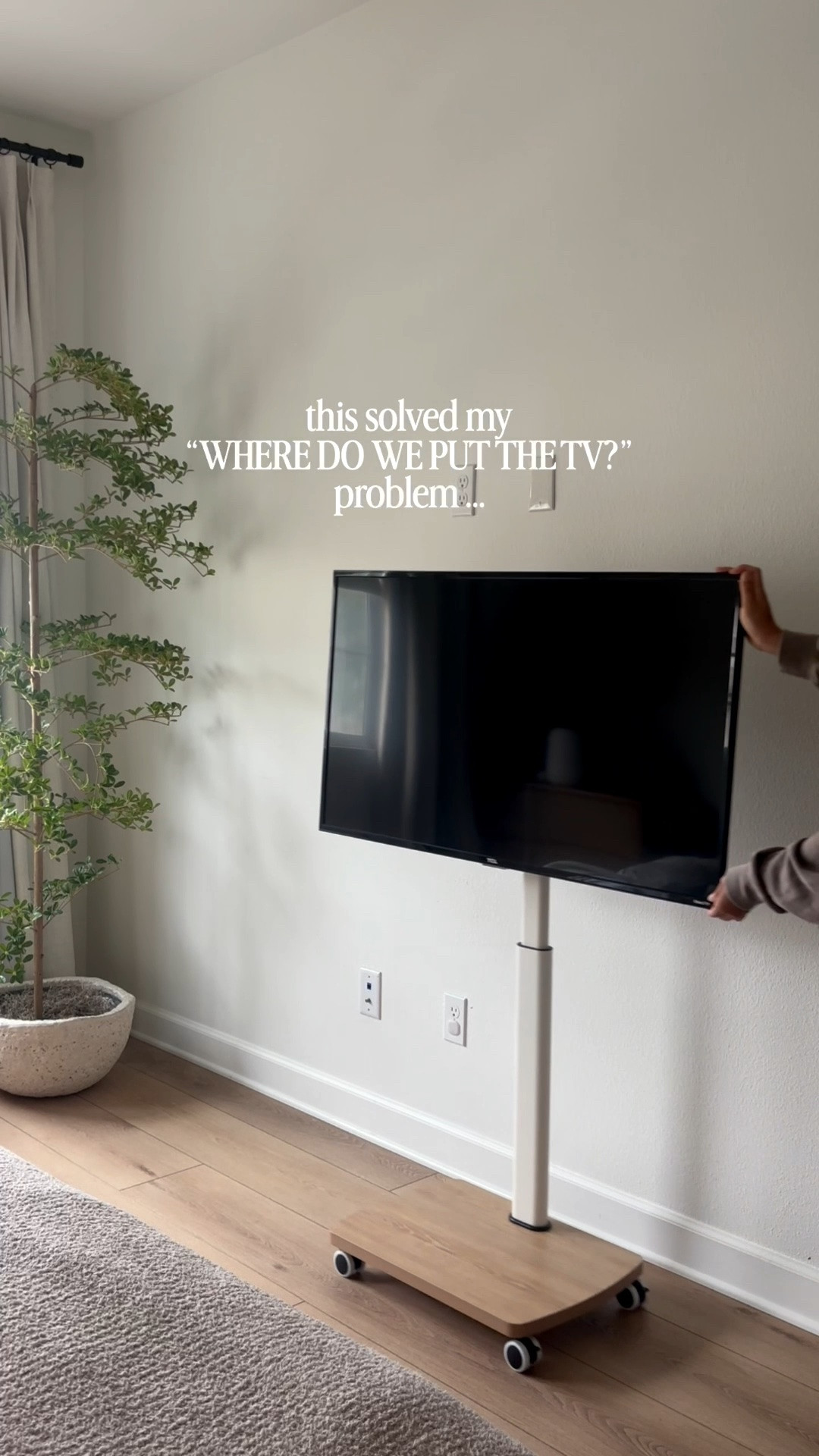 🤍 save this if you’re trying to make a rental or small space feel more functional without overcomplicating it
🤍 follow for more home finds and small space ideas that still feel cozy and intentional

this movable tv stand has honestly made our home so much more flexible. we move it from room to room, rearrange things constantly, and never have to commit to one layout. one of those simple things that ended up making everyday life easier

🏷️ small living room, renter friendly, apartment living, small space ideas, cozy home, movable tv stand, rental decor, living room inspiration, functional home, realistic home decor, small home ideas, apartment decor, flexible furniture, home lately, cozy living room

#LTKmomlife #LTKSaleAlert #LTKHome