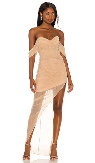 x REVOLVE Dita Mesh Gown in Nude | Revolve Clothing (Global)
