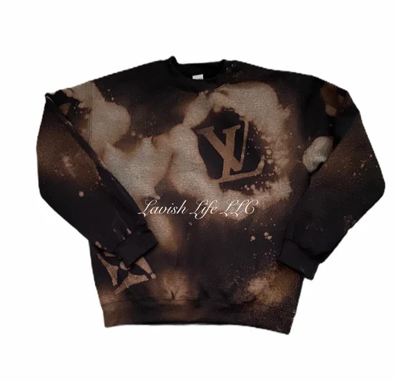 LV inspired bleached Sweatshirt | Etsy (US)