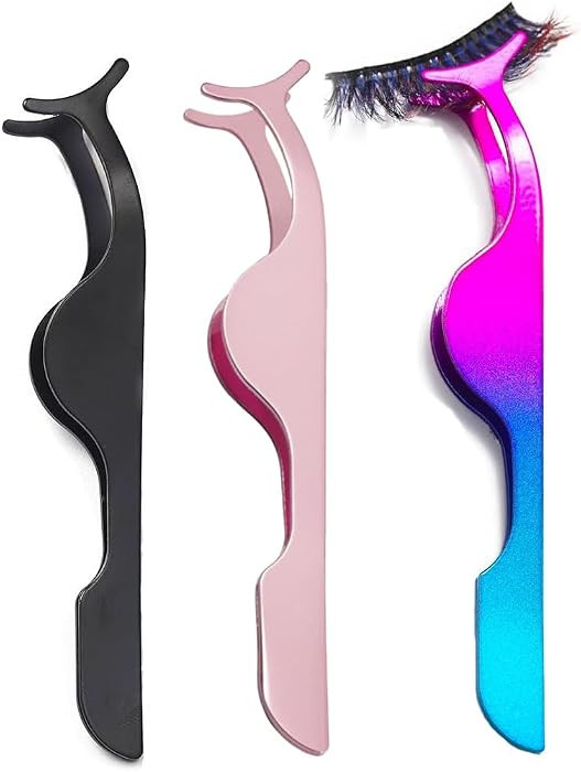 False Eyelash Applicator Tool Eyelash Tweezers for Strip Lashes | Amazon (US)