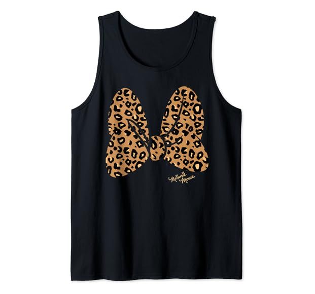 Disney Minnie Mouse Leopard Print Bow Tank Top | Amazon (US)
