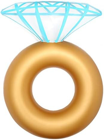 Diamond Golden Ring Pool Floats, Engagement Ring Inflatable Raft Swimming Pools Accessories Bachelor | Amazon (US)