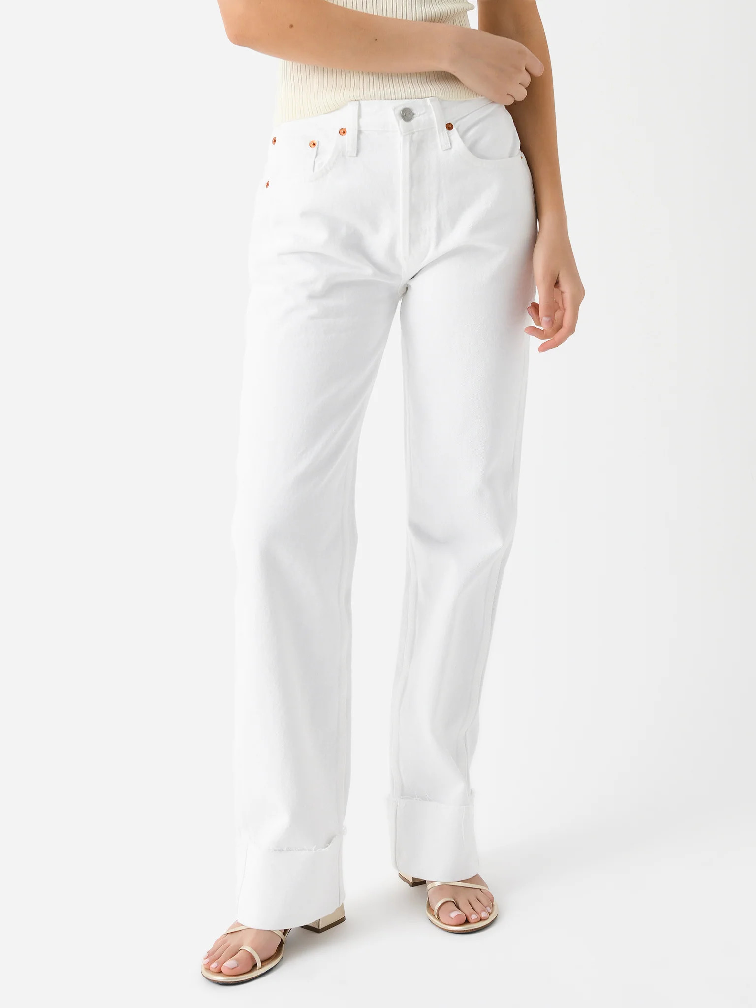 RE/DONE
                      
                     Women's High Rise Loose Long Jean | Saint Bernard