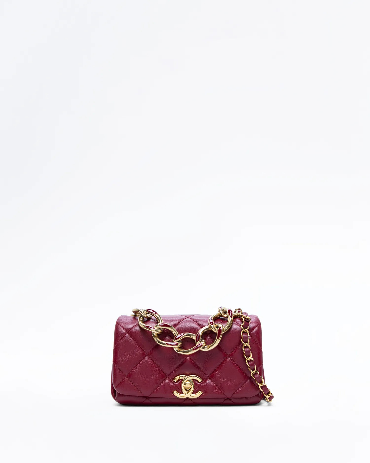 Lambskin Quilted Color Match Mini Flap Bag | Vivrelle