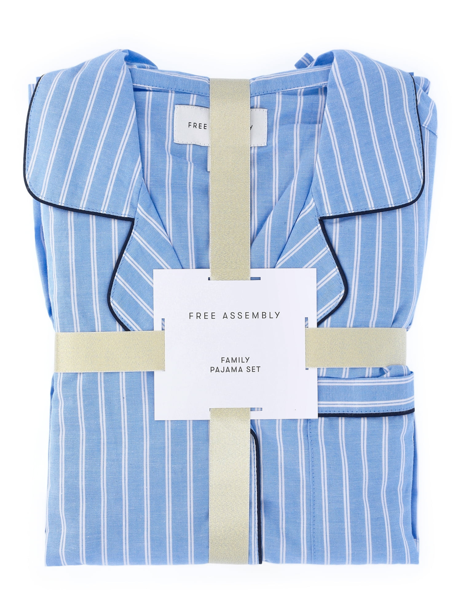 Free Assembly Matching Family Pajamas Women's Cotton Notch Collar Top and Pants Gift Set, 2-Piece... | Walmart (US)