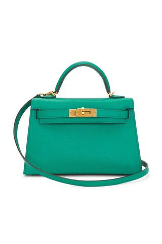 Hermes Veau Epsom Kelly 20 Handbag in Green | FWRD 