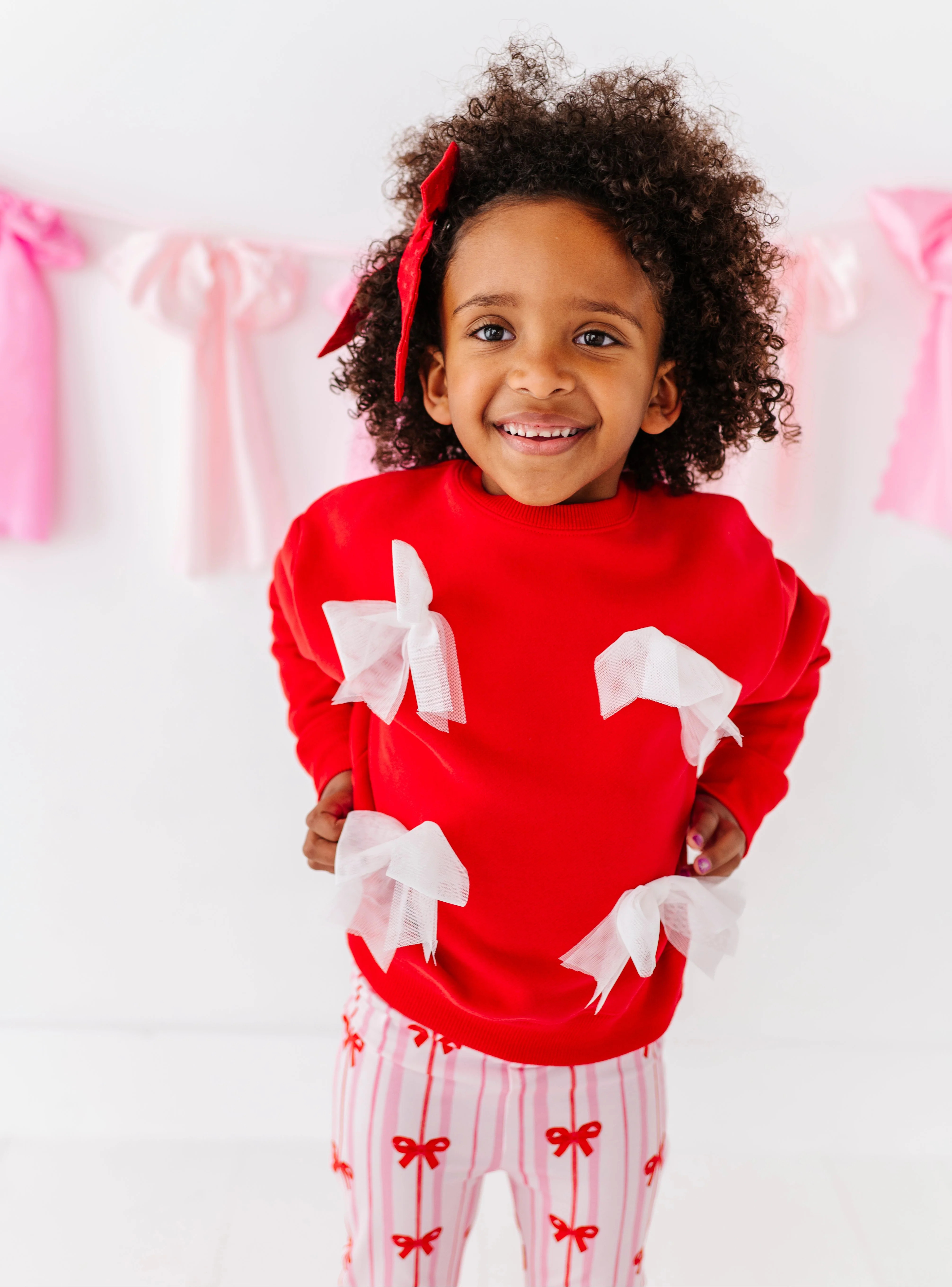 Tulle Bow Crewneck Sweatshirt | Birdie Bean