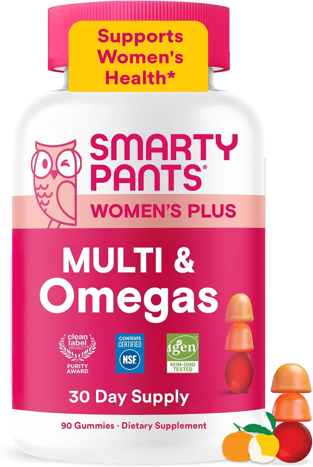 SmartyPants Women's Multivitamin Gummies, Vitamin D & C, Omega 3, 90 Ct | Amazon (US)