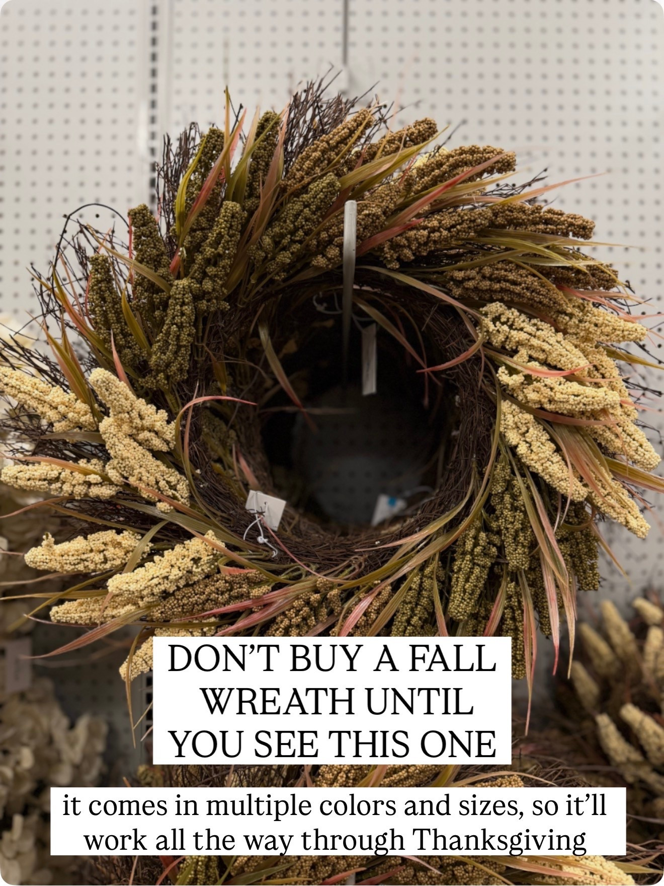 I love that this fall wreath comes in multiple colors and sizes, so it works from early fall through Thanksgiving. Beautiful for a front door, porch, entryway, or seasonal decorating.

#LTKHome #LTKSaleAlert