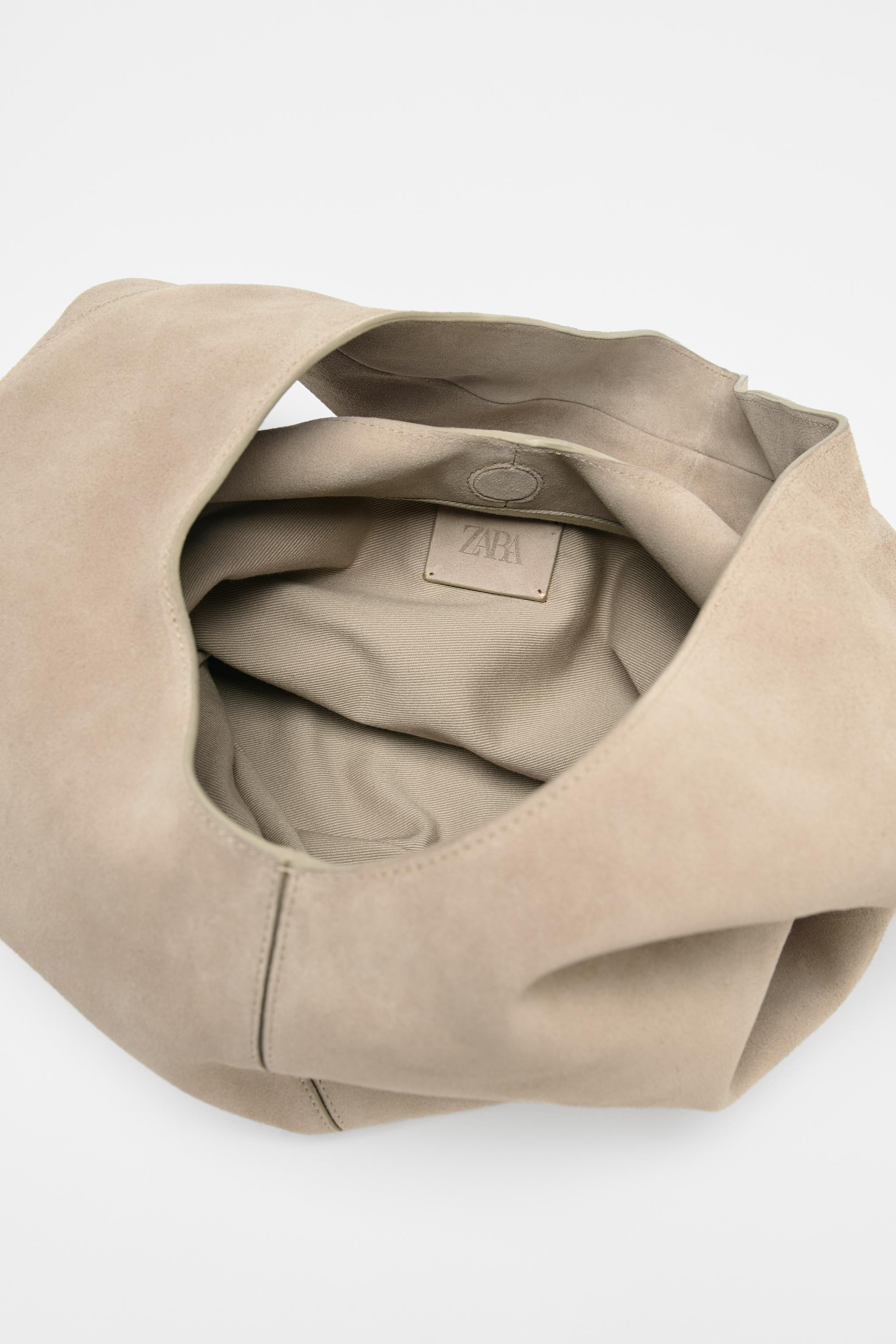 SPLIT SUEDE SHOULDER BAG | Zara UK