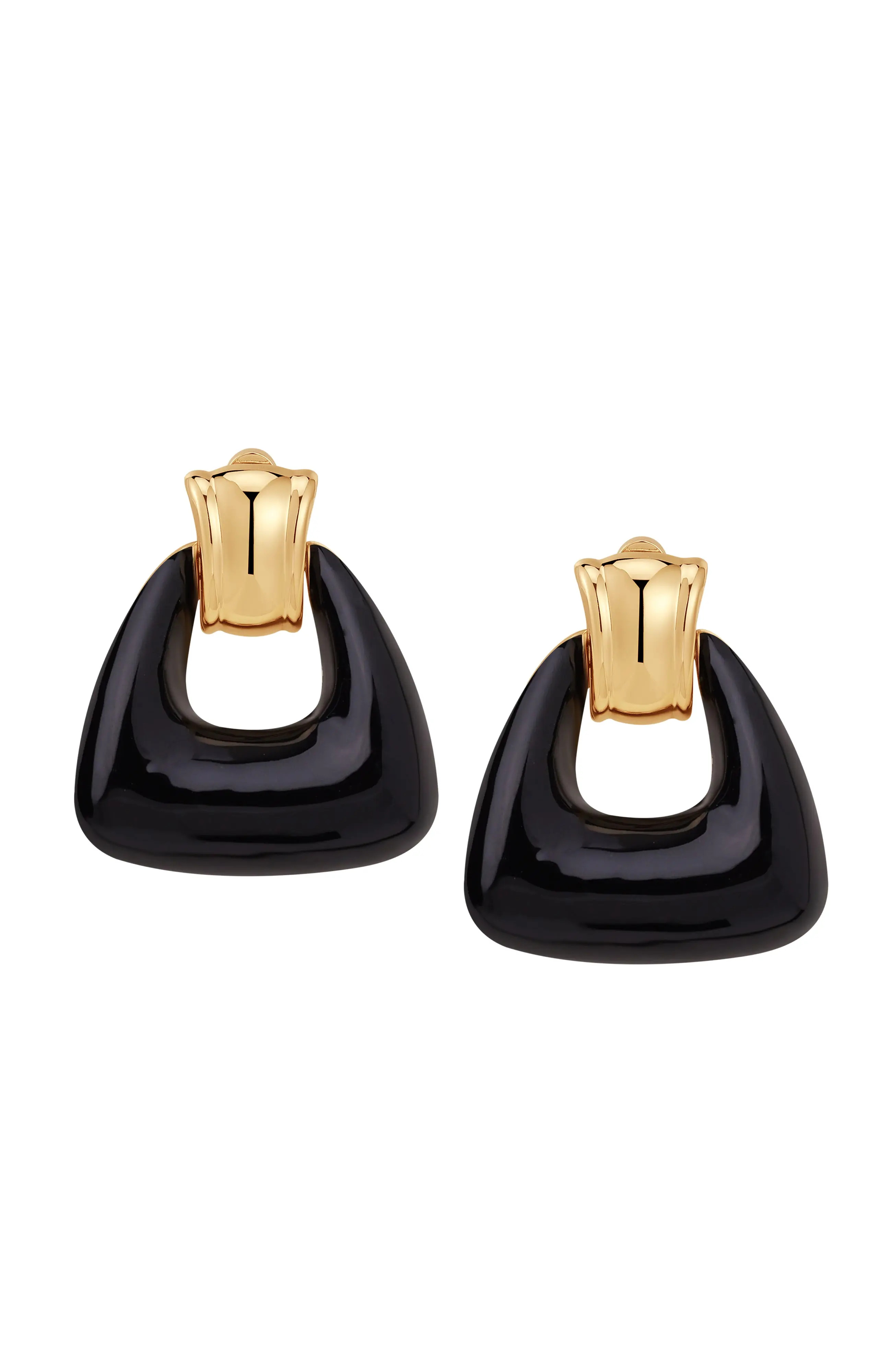 RC RETRO CHIC Ostuni Earrings in Black & Gold at Nordstrom | Nordstrom