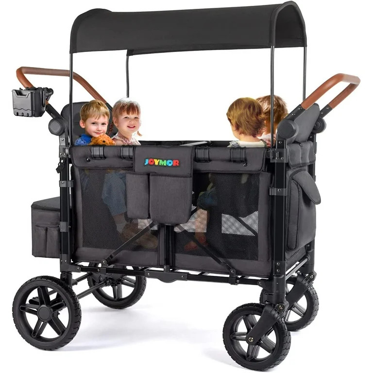 JOYMOR Stroller Wagon for 4 Kids, Luxury 4 Seater Wagon Stroller, Features Rubber Wheel,5-Point H... | Walmart (US)