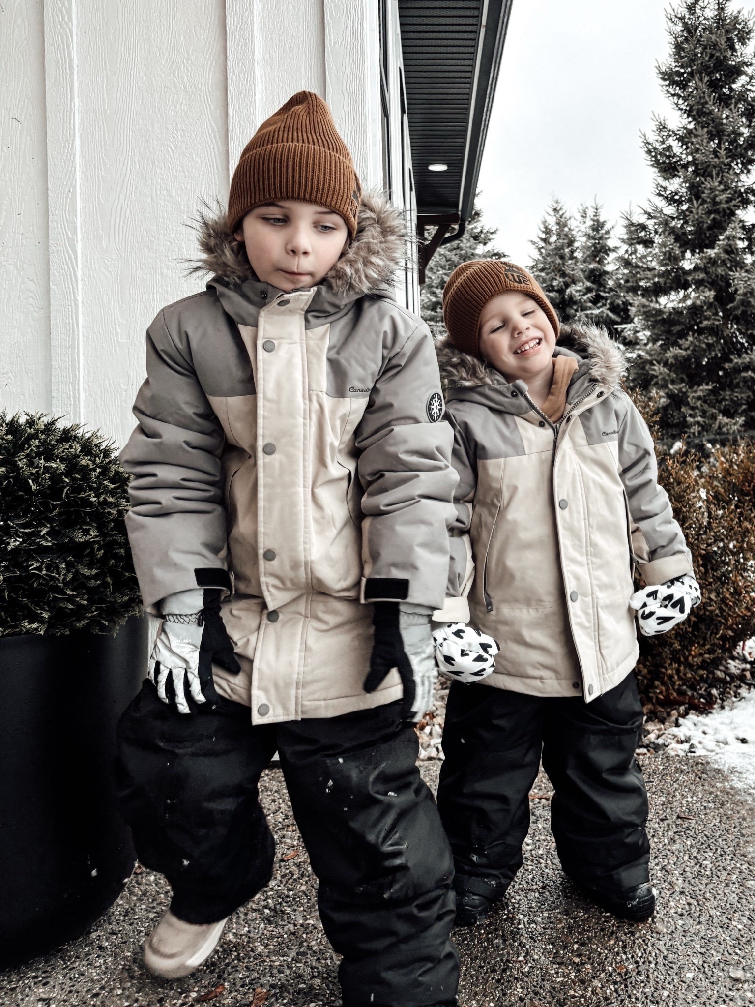 K I D S / neutral matching snow gear outerwear

+ gender neutral parkas
+ black bib snow pants 
+ snow boots 
+ mittens

If I were to do over, I would order the black boots for Jade. I wanted something easier for her to slip on (which these are) but I’m not a fan of how dirty they look in this light color 


Walmart Canada | Amazon Canada | Toddler | Kids

#LTKwinter #LTKcanada #LTKkids