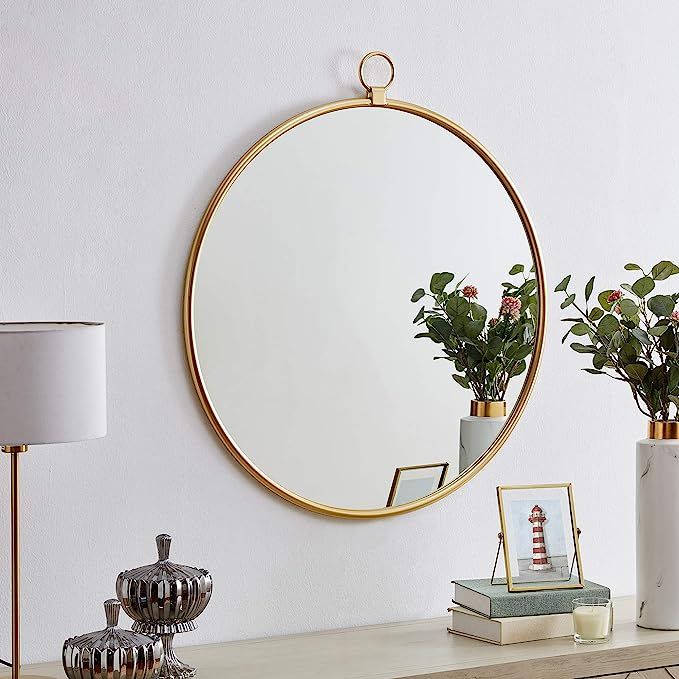 FirsTime & Co.® Marshall Gold Round Mirror, American Crafted, Gold, 32.5 x 1 x 36 , | Amazon (US)