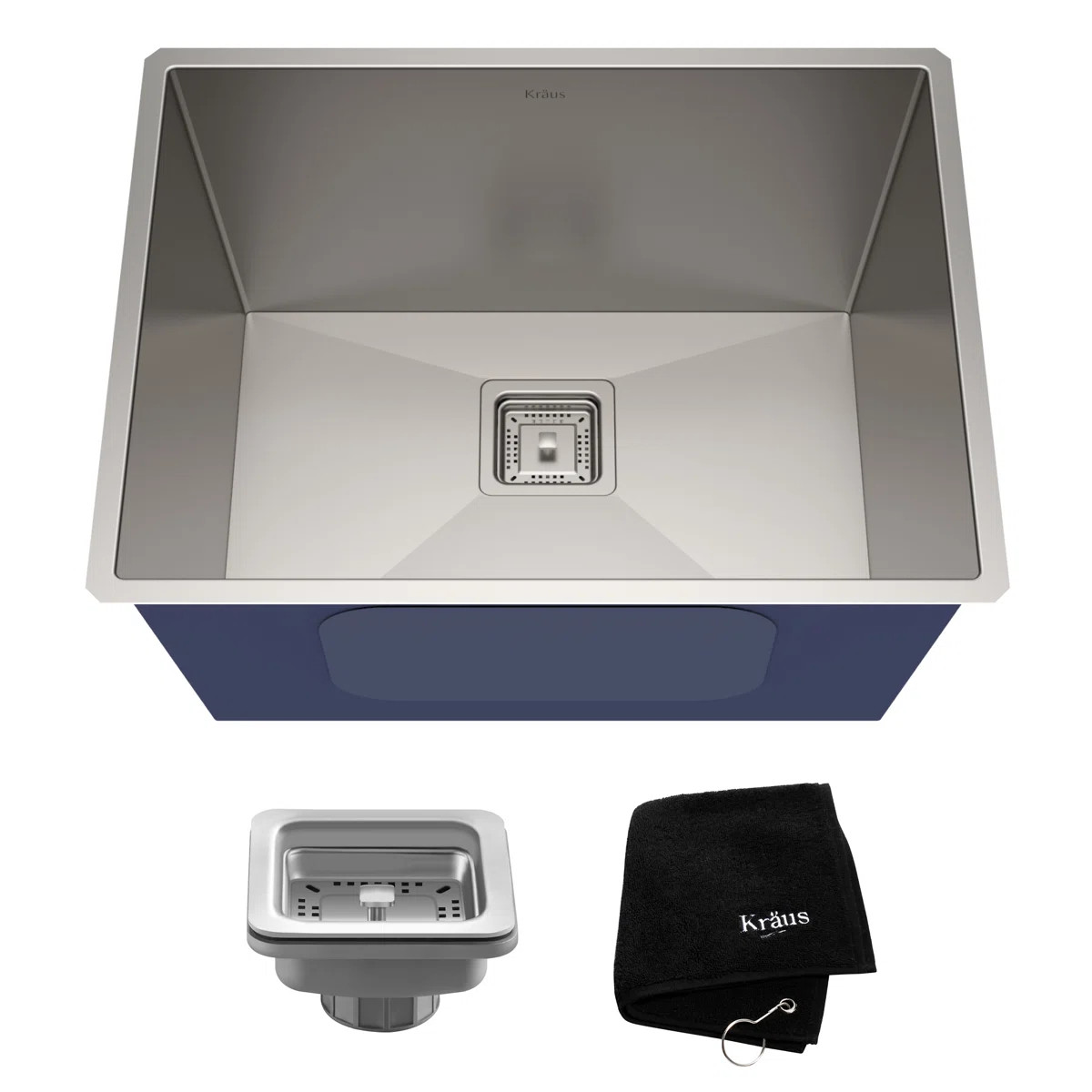 KRAUS Pax\u2122 Zero-Radius 24-inch L 18 Gauge Undermount Single Bowl Stainless Steel Laundry and... | Wayfair North America