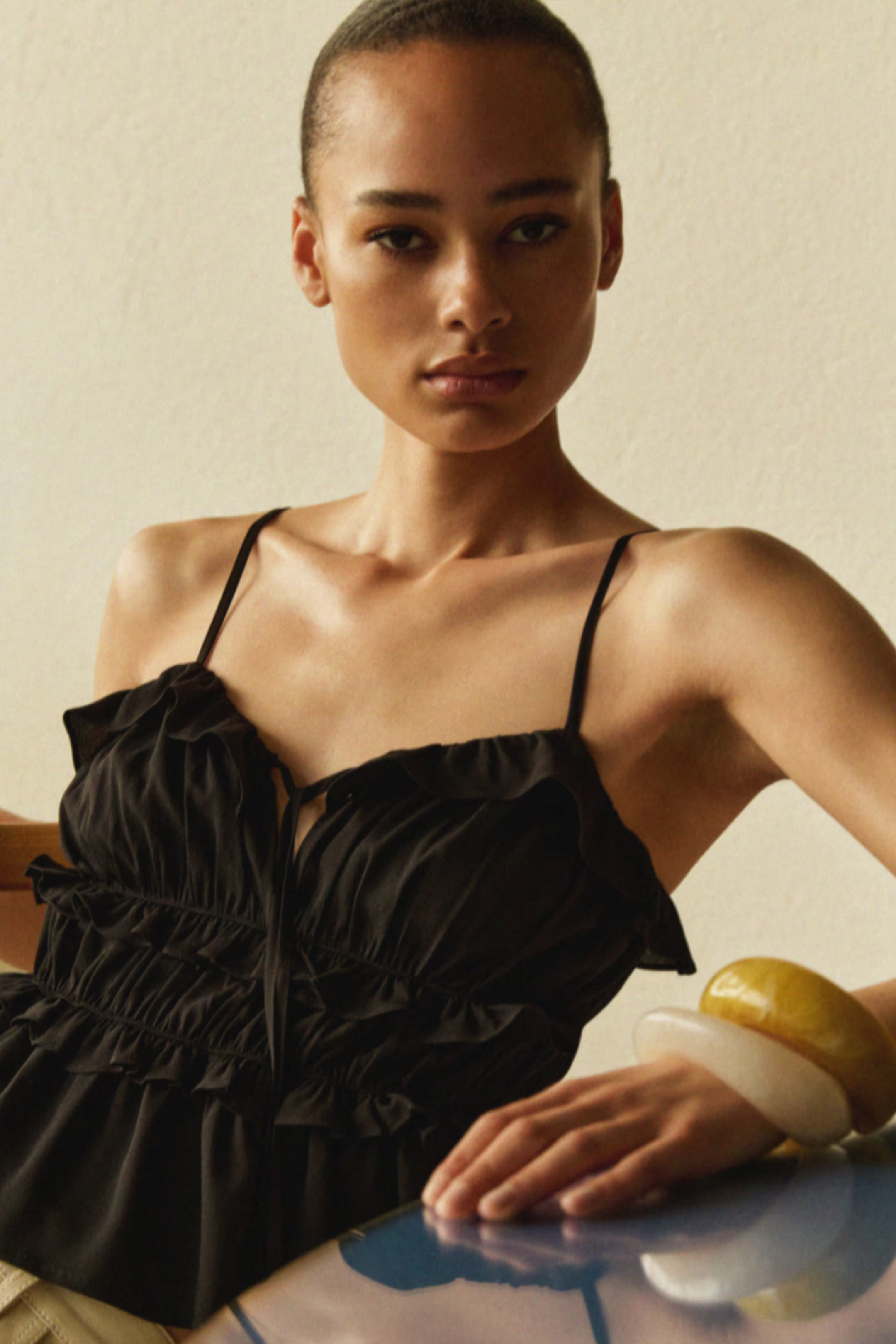 Frill-trimmed strappy top | H&M (UK, MY, IN, SG, PH, TW, HK)