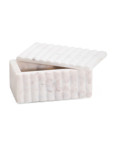 Ridged Marble Box | Marshalls