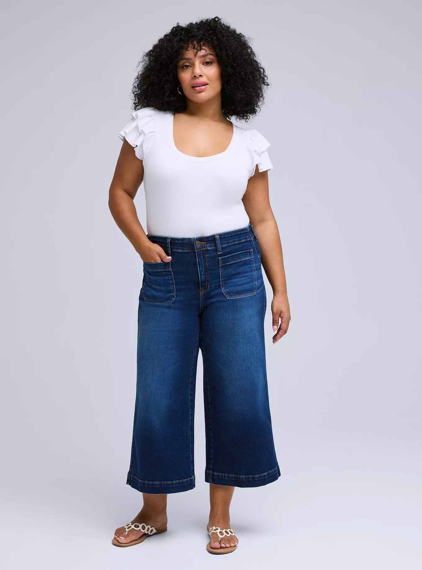 Belle Isle Crop Jean with Patch Pocket | Torrid (US & Canada)