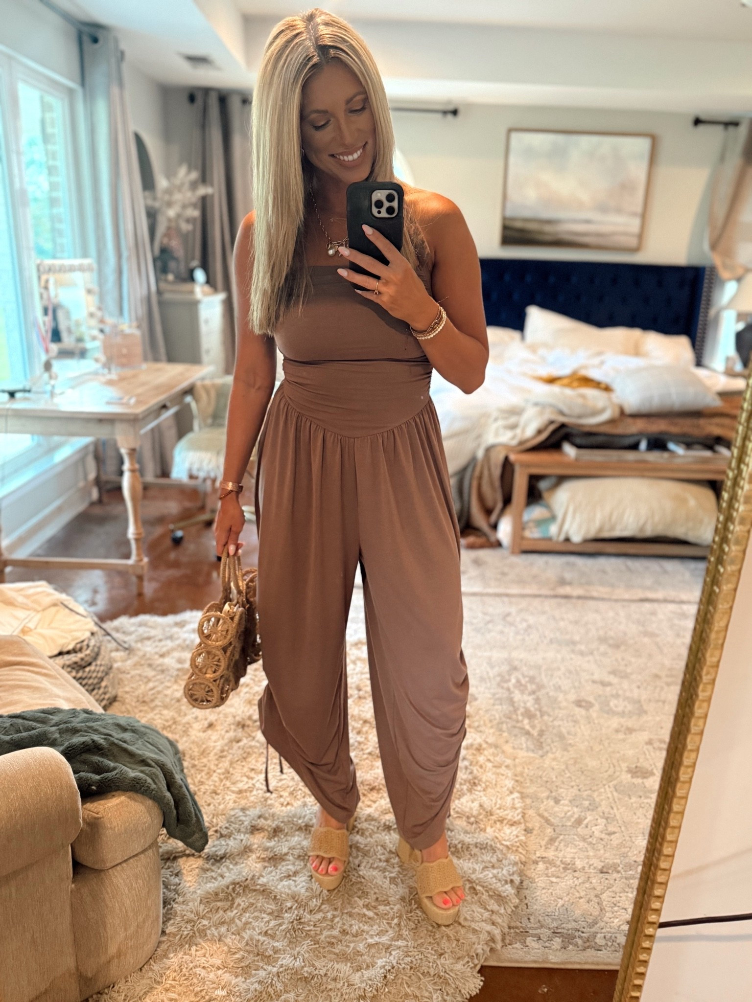 Wore this cute outfit on date night and hubby loved it!💋 

Date night outfits, designer look for less, over 40 style, fashion over 40, feminine style, jump suit, halter top, late summer outfits, fall outfit

#LTKootd #LTKgrwm #LTKOver40