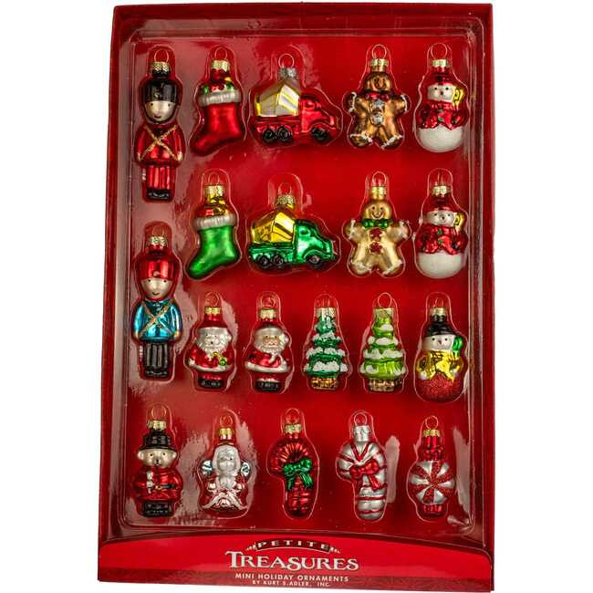 Kurt Adler | Petite Treasures Miniature Glass Ornaments, 20-Piece Set | Maisonette | Maisonette