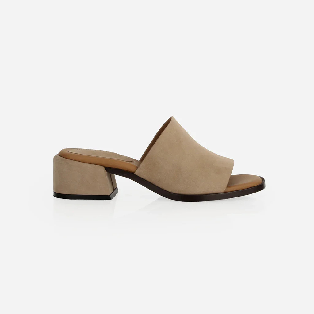The Spritz Heeled Sandal Clay Nubuck | Poppy Barley