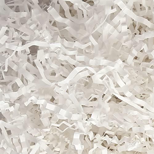 JINGUAN 1/2 LB White Crinkle Cut Paper Shred Filler, Shredded Paper for Gift Baskets, Crinkle Pap... | Amazon (US)