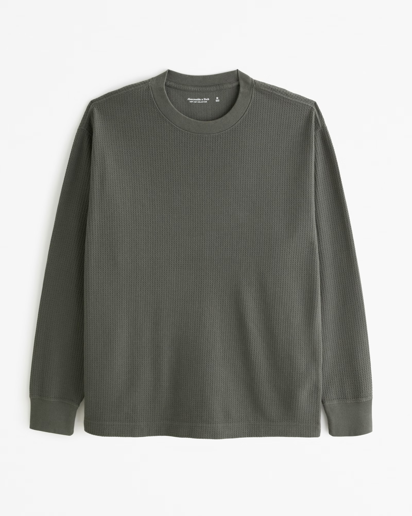 Men's Long-Sleeve Grid Waffle Tee | Men's | Abercrombie.com | Abercrombie & Fitch (US)