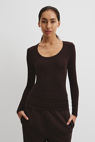 Cupro Rib Top | Country Road