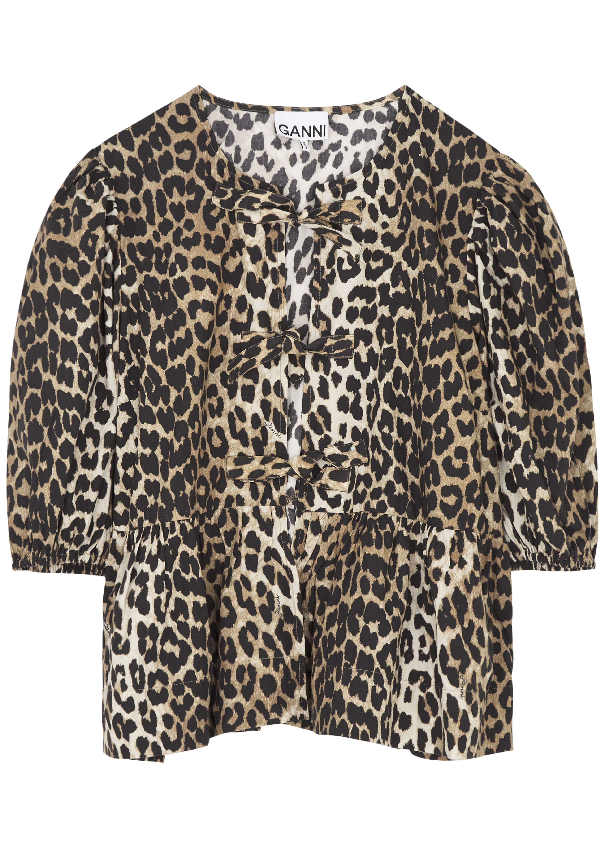 Leopard-print cotton-poplin blouse | Harvey Nichols (Global)