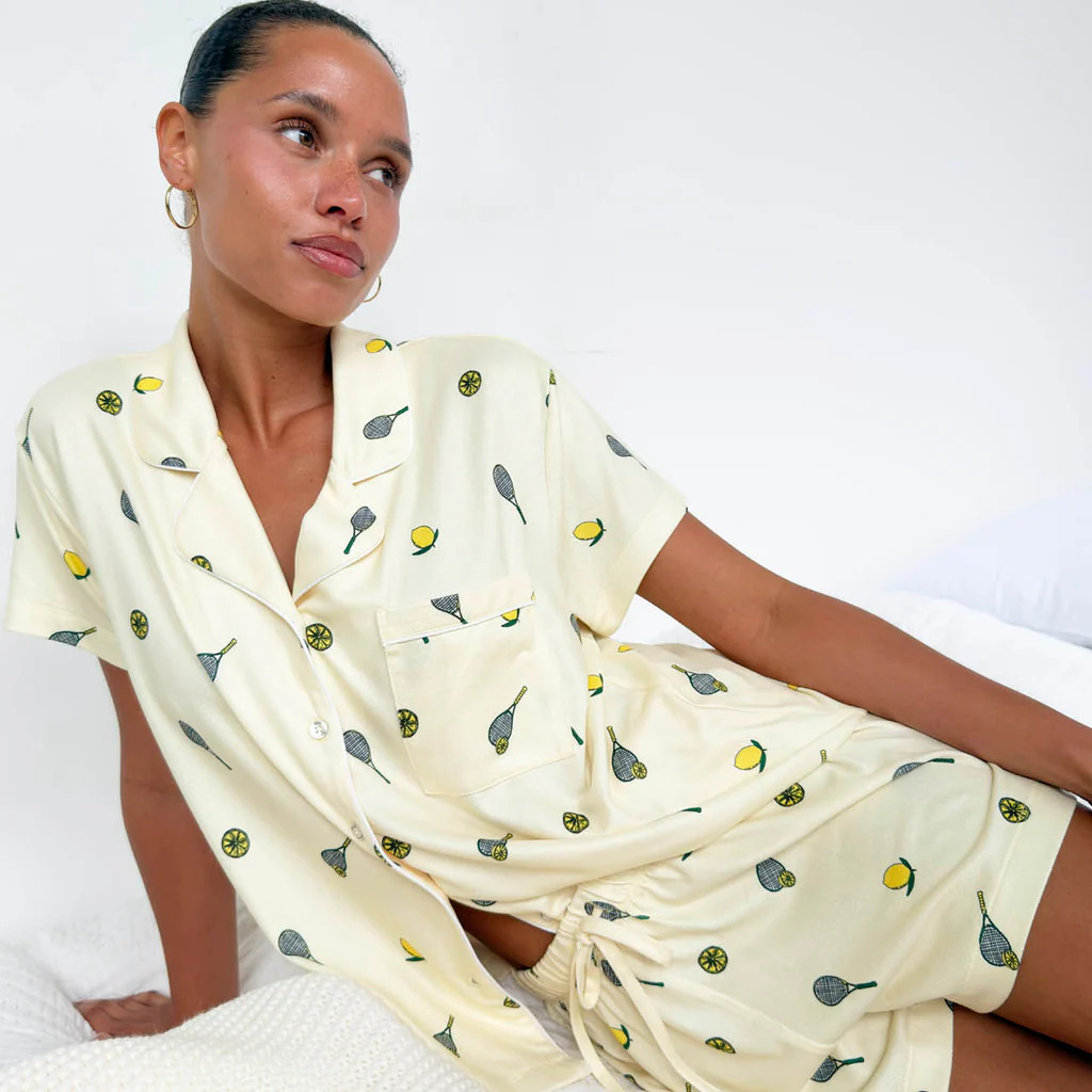 Lemon Tennis Flora Pillowsoft Short Set | Splendid