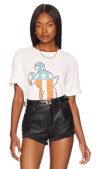 Mickey Stripes Tee in Vintage White | Revolve Clothing (Global)