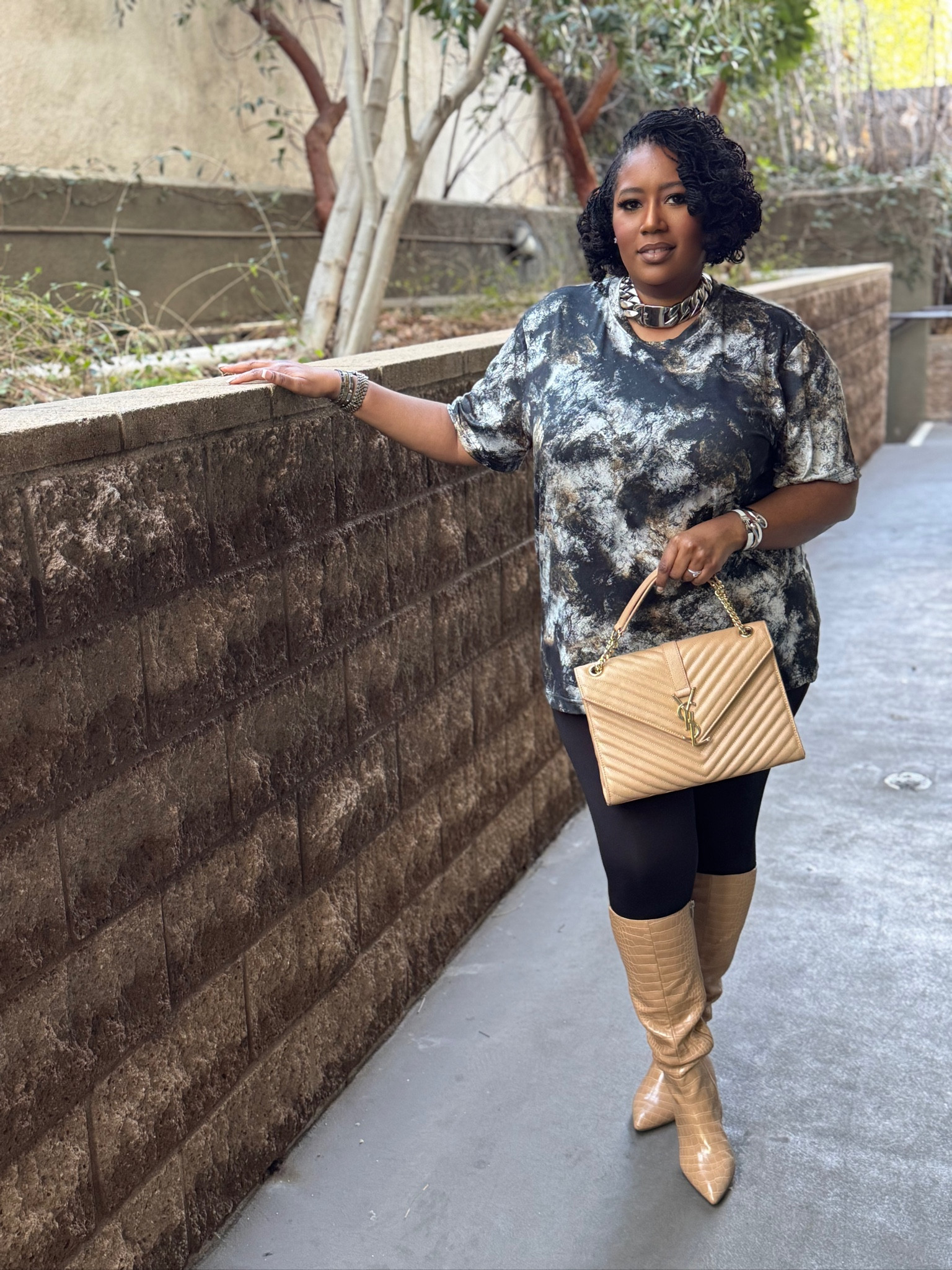 Would you believe I got this shirt from the men’s section in Old Navy? I absolutely love the ease and comfort of this outfit. Effortless. I was ready for happy hour and a night out with the girls!

This color way of the shirt is sold out as well as my boots. These are old Nine West. But I have linked similar options. Enjoy! 

#LTKmidsize #LTKplussize #LTKover40