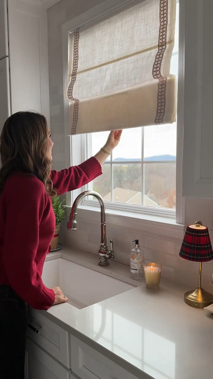 Use code: LEXIHILL for 26% off! Roman shade, two pages, drapes, curtains, window treatments, two pages,  kitchen decor, white kitchen, kitchen styling 

#LTKSaleAlert #LTKHoliday #LTKHome