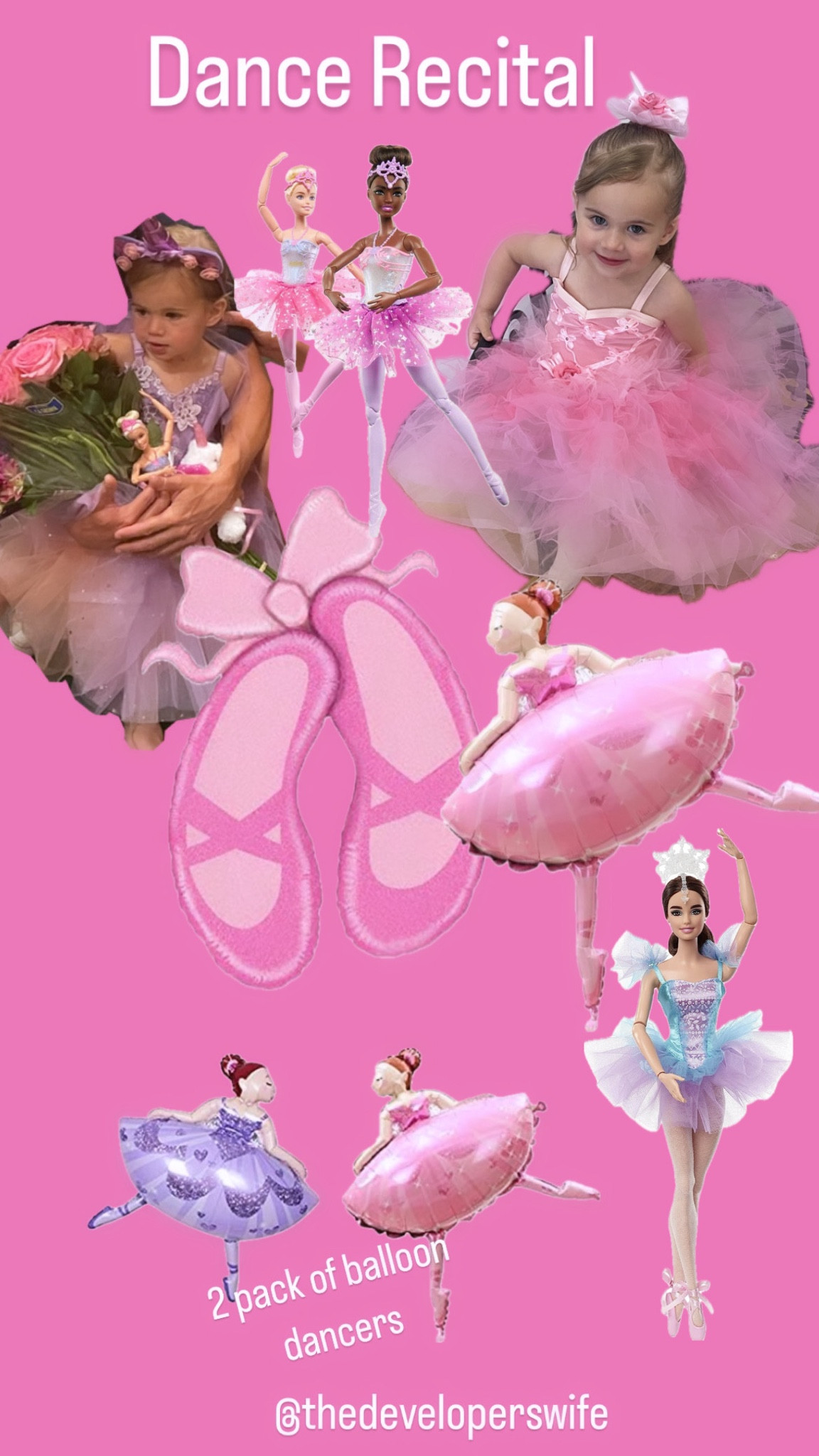 Add ballerina Barbie 🩰 to flowers 💐 & Balloons from Amazon 

#LTKKids #LTKParties