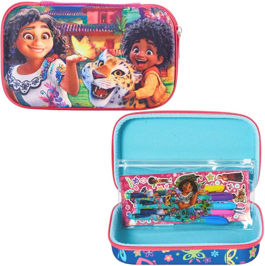Innovative Designs Disney Encanto Pencil Case Set with Stickers and Gel Pens for Kids, Molded wit... | Amazon (US)