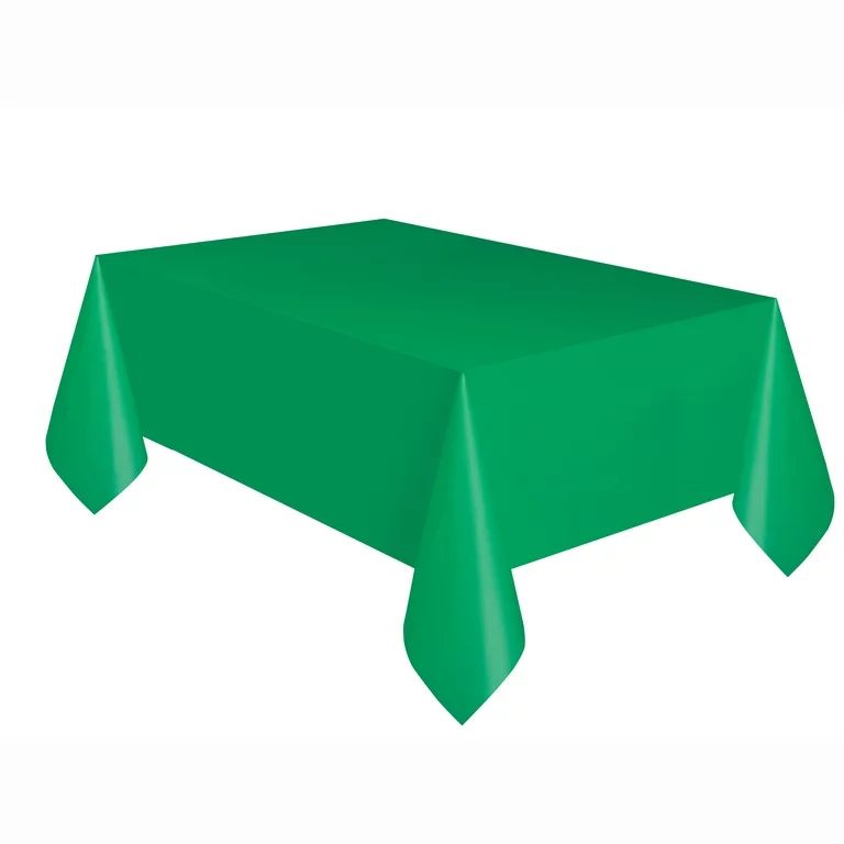 Way to Celebrate! Green Plastic Party Tablecloth, 108 x 54in | Walmart (US)