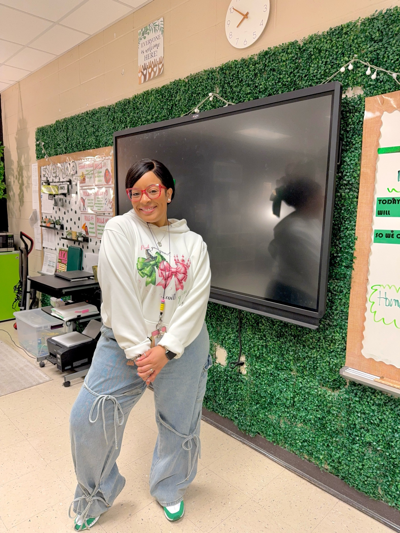 Hoodie: TT shop (linked in my TT showcase) 
Shoes: Reebok (Marshall’s find) 
