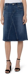 Click for more info about Liverpool Los Angeles Liverpool Gia Glider Pull-On Denim Midi Skirt | Nordstrom