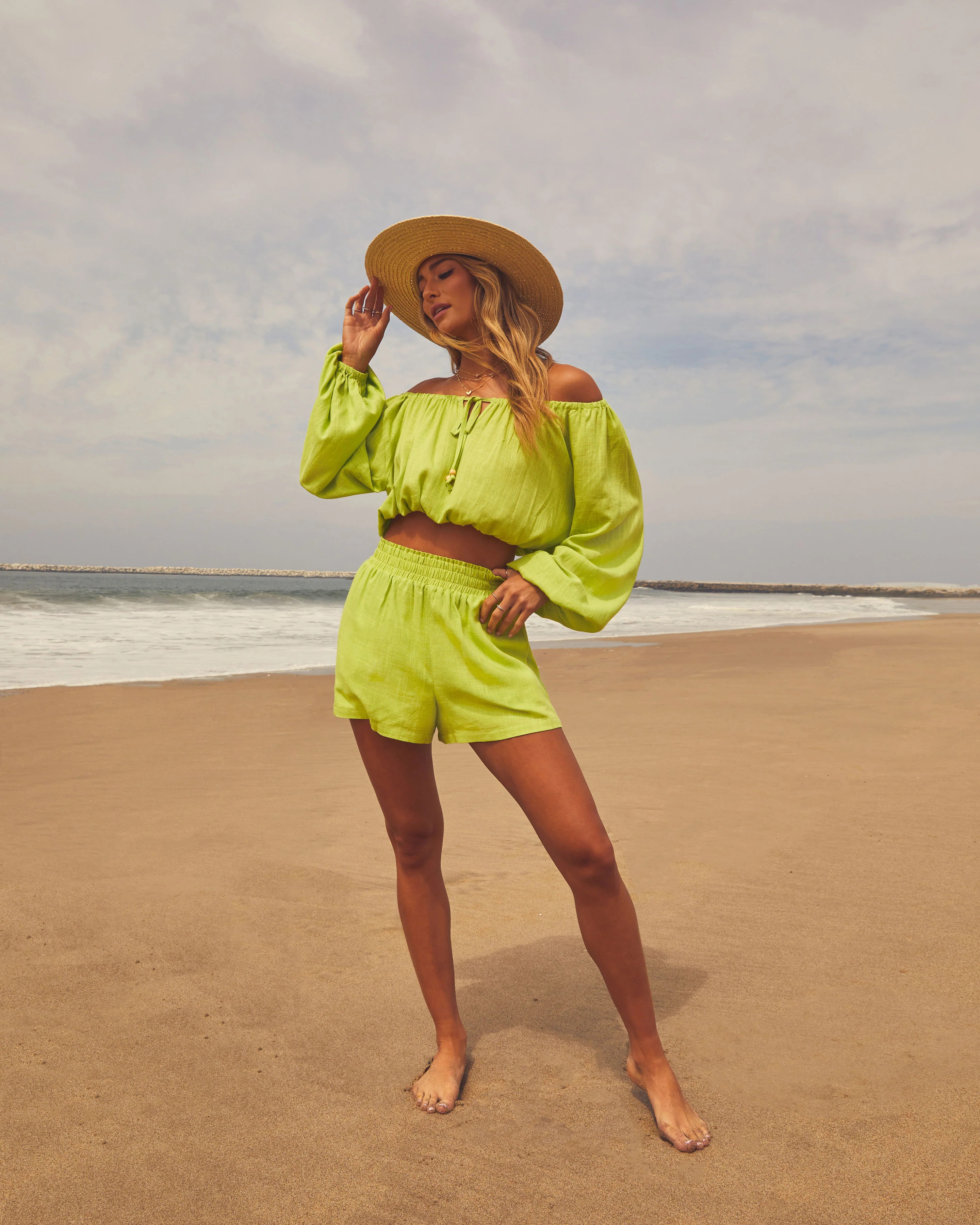 Elysia High Rise Elastic Waist Pocketed Shorts | VICI