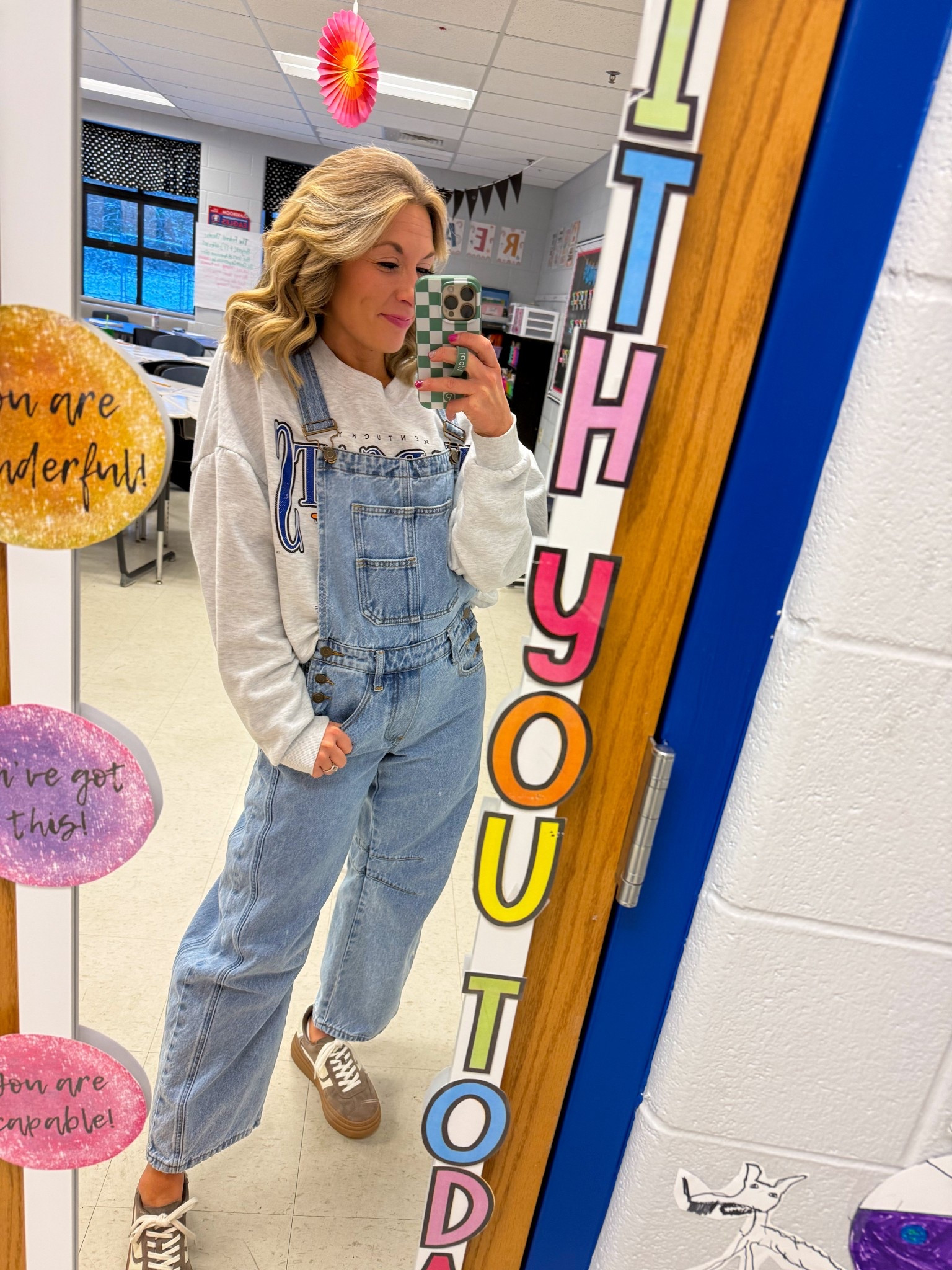 Friday fit 💙 still loving the overall barrel jeans!

#LTKGiftGuide #LTKPetite #LTKootd