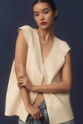 The Willa Oversized Sweater Vest by Anthropologie | Anthropologie (US)