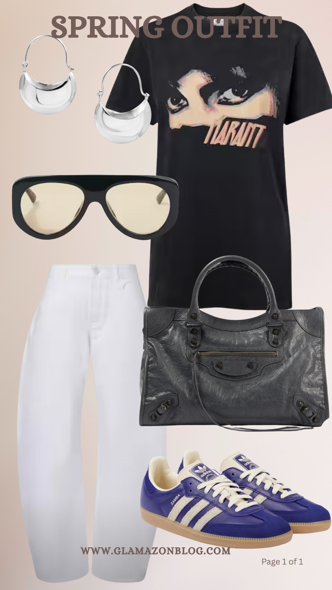 Spring outfit, adidas samba, marant tshirt, graphic tshirt, white jeans, balenciaga bag, easy outfit, holiday outfit 

#LTKeurope #LTKspring #LTKuk