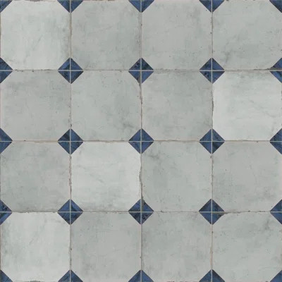 Renaissance Deco 8" x 8" Porcelain Vintage Wall & Floor Tile | Wayfair North America