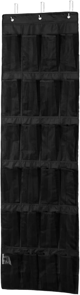 Amazon Basics Over the Door Organizer with 24 Pockets - Black | Amazon (US)